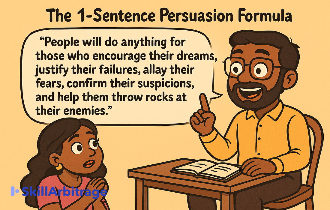The only 1 sentence you will ever need to persuade anyone