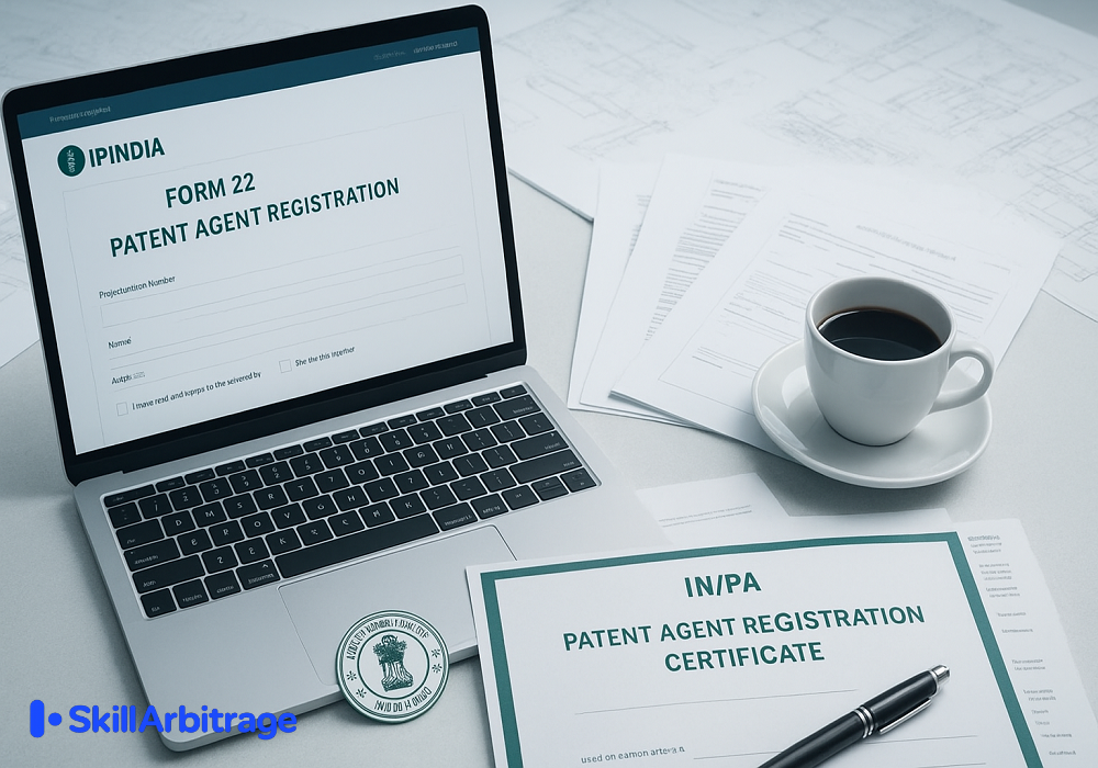 Decorative image for patent agent registration
