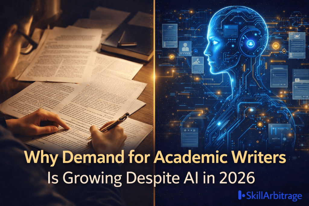 AI hasn’t replaced academic writers demand is growing. Discover the 5 reasons human writers thrive in 2026, how to use AI ethically, and build a global career.