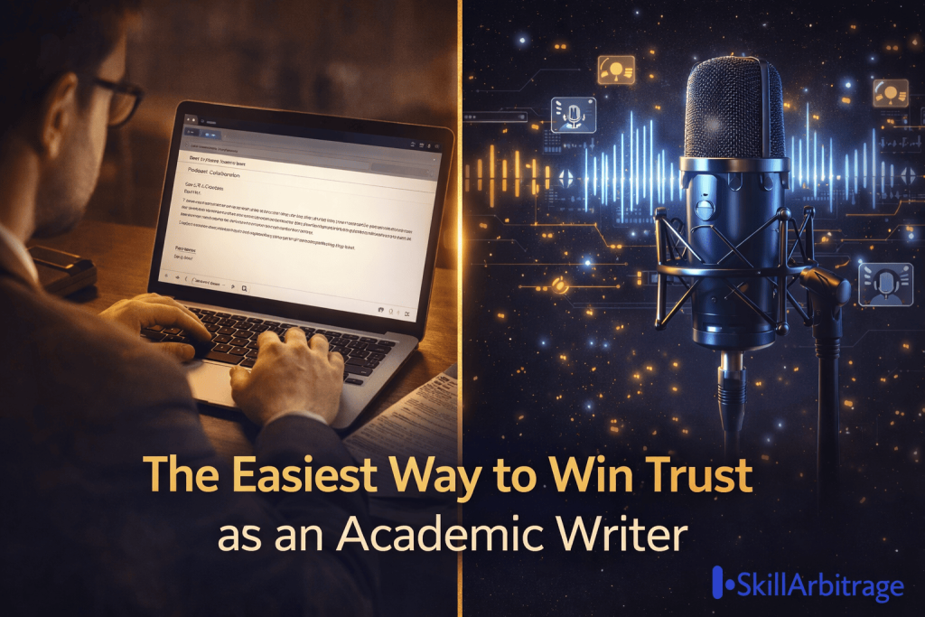 Discover the easiest way to win trust as a freelance academic writer pitch top podcasts for your clients. Step-by-step guide, templates & earning tips inside.