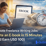 Remote Freelance Writing Jobs: Write an E-book in 15 Minutes (and Earn USD 100)