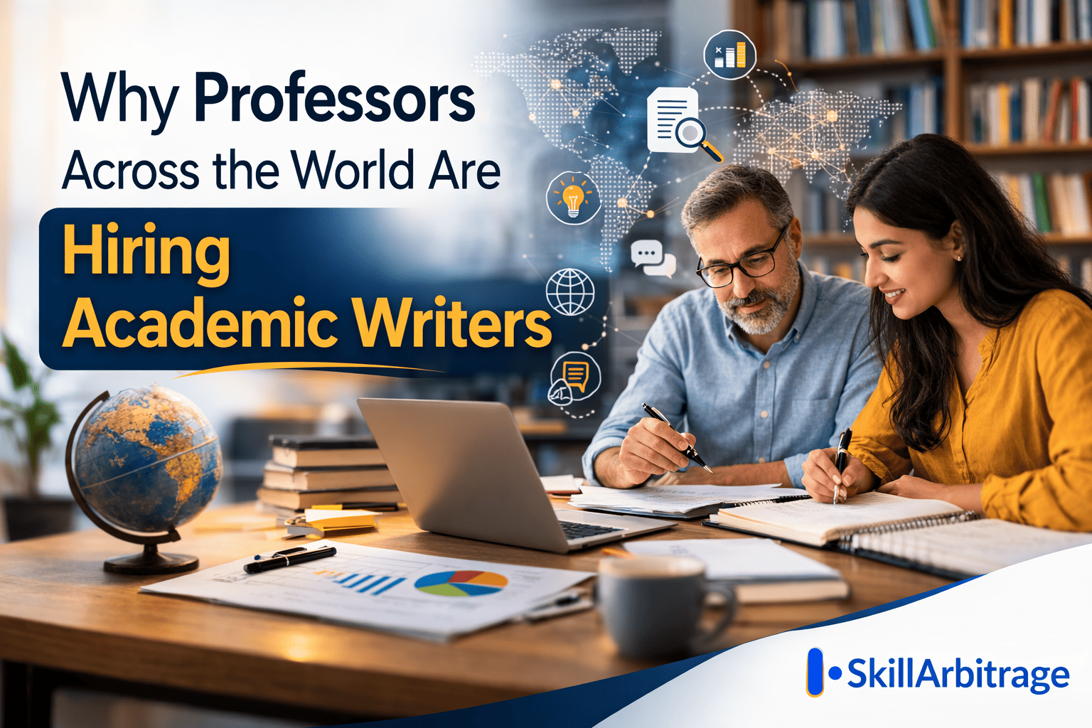 Academic writers assisting professors with research papers and academic publishing