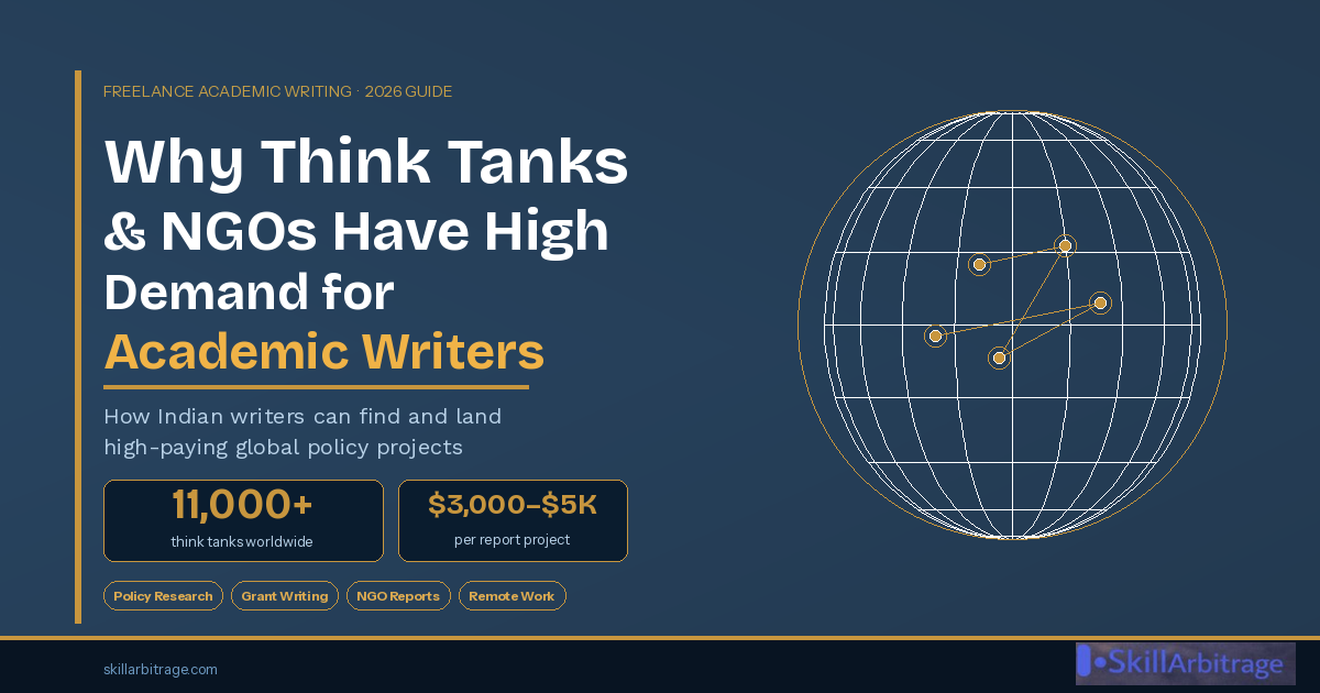 Discover why global think tanks and NGOs are a goldmine for freelance academic writers in India and exactly how to find, pitch, and land high-paying projects from them.