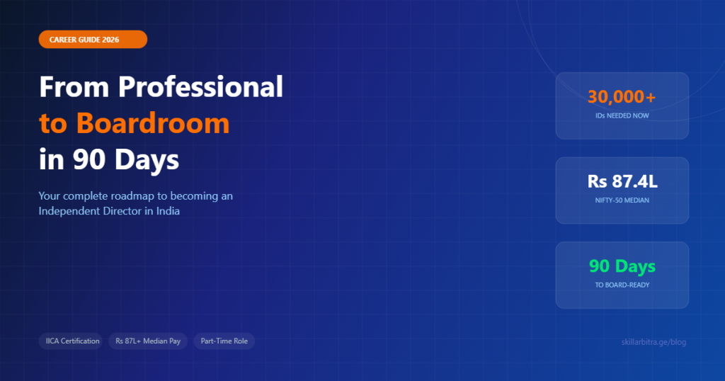 Independent director career path 2026 from professional to boardroom in 90 days