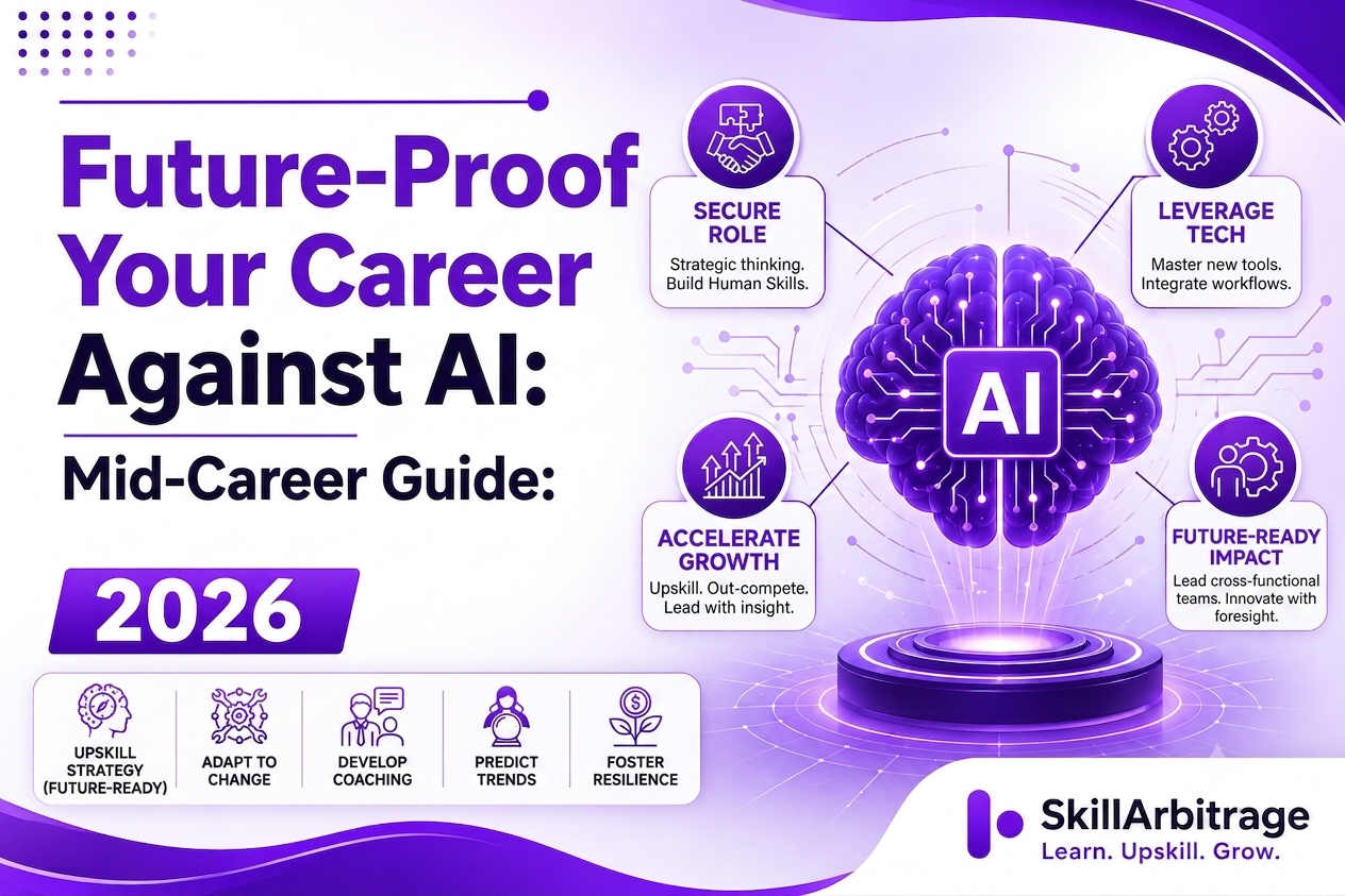 Future-proof your career against AI by scoring your role's task exposure, shedding automatable work, and building a moat AI cannot copy. A mid-career playbook