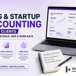 SaaS accounting books subscription cash as deferred revenue, then recognises it monthly under ASC 606. MRR is the run rate; burn rate is the cash the startup spends