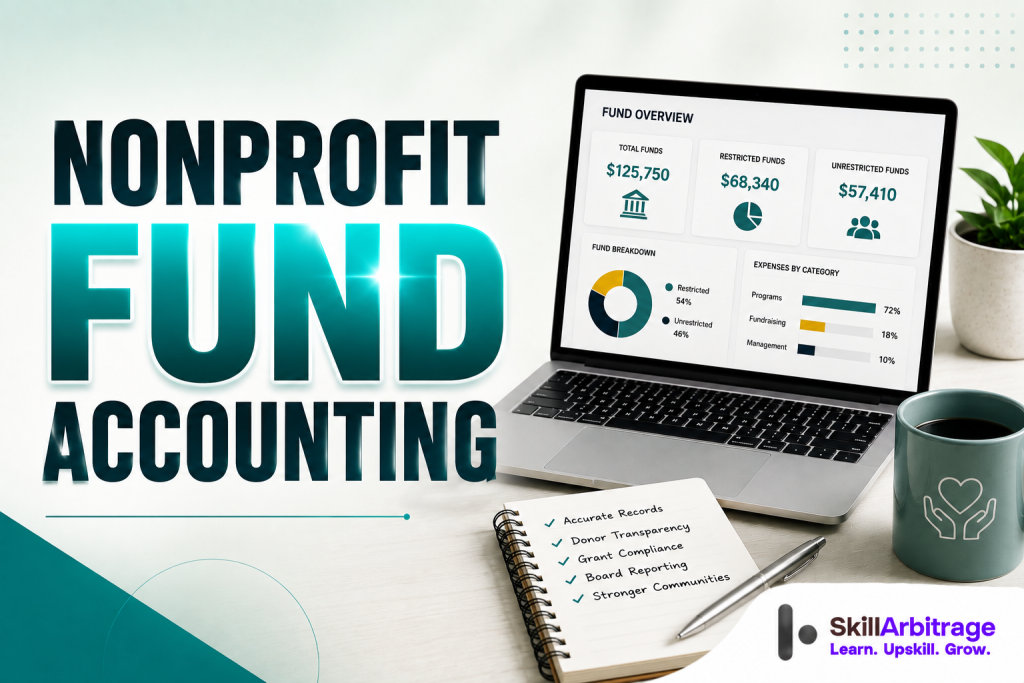 Nonprofit fund accounting tracks money by donor restriction, not owner. US GAAP uses two net-asset classes, and a remote bookkeeper keeps each fund clean.