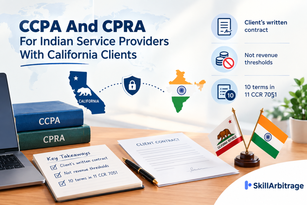 CCPA and CPRA for Indian Service Providers With California Clients