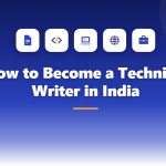 The route into technical writing from India: two sector lanes, IT services and engineering documentation on structured authoring, DITA, XML, FrameMaker and RoboHelp averaging Rs 6.8 to 7.6 lakh, and software product and SaaS on Markdown, Git and docs-as-code averaging Rs 10.7 to 11.8 lakh, followed by four stages, picking the lane, learning that lane's toolchain with Google's free Technical Writing One and Two, publishing four sample documents in a public repository, and applying into the lane you built for at a typical Rs 7.9 to 8.8 lakh entry band